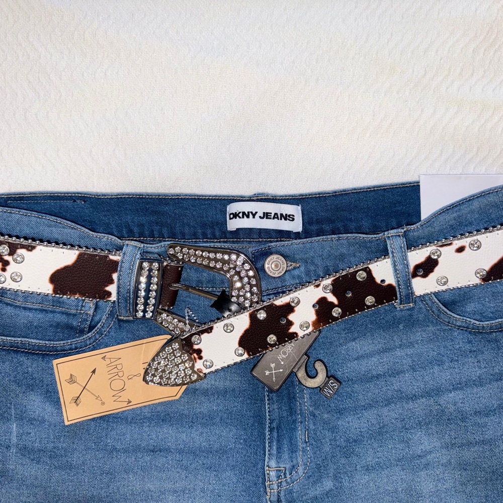 NWT - Twig & Arrow Silver Studded Women's Belt size S/M